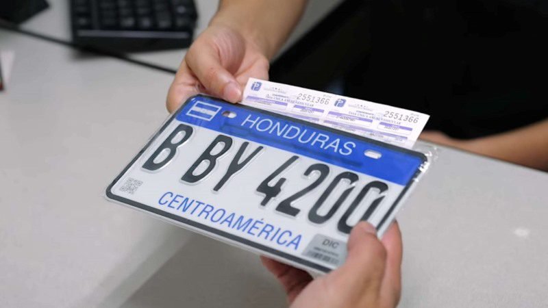 placas vehiculares a Honduras