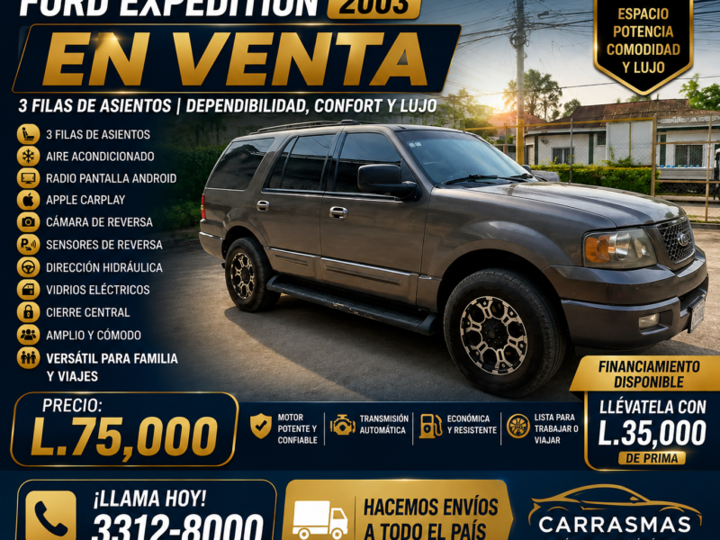🚘 FORD EXPEDITION 2003 ⚙️ Automático 🤑 Precio: L.75,000