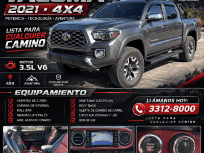 🔥 TOYOTA TACOMA 2021 4X4 — MOTOR 3.5L V6 🔥